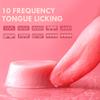 Реалистичный вибратор-язык, стимулятор точки G, женский мастурбатор, массажер для сосков, эротические секс-игрушки для пар, 10 режимов вибрации