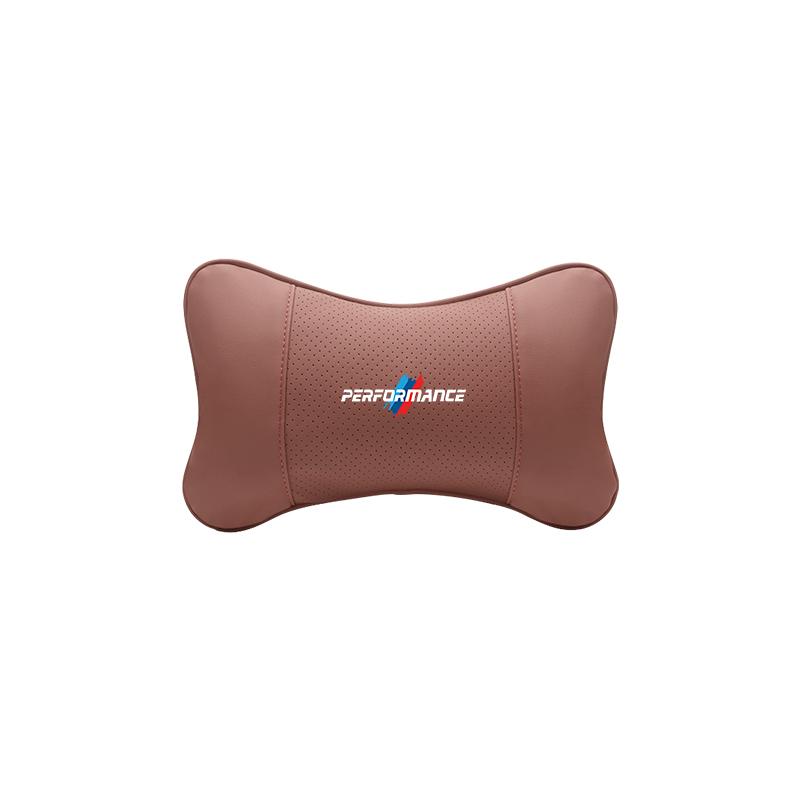 M logo Car Valve Cap Auto Seat Headrest Leather Neck Pillow Head Support For BMW X1 X2 X3 X5 X4 X6 X7 iX3 F20 F10 F07 E70 E46 FY6