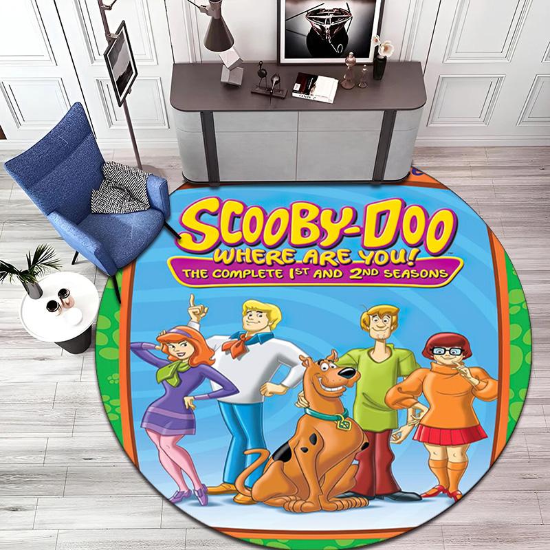 Halloween supernatural comedy adventure movie Scooby-Doo Round Carpet Soft Home Decoration Corridor Table and Chair Anti slip Outdoor Floor Mat rug 19