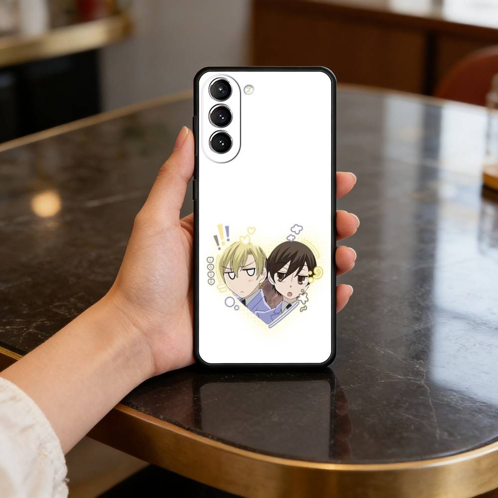 Чехол для телефона Ouran High School Host Club для Samsung S25,24,23,22,30,21,10,9,Ultra,Plus,Lite,FE,4,5 G Мягкий Черный Чехол