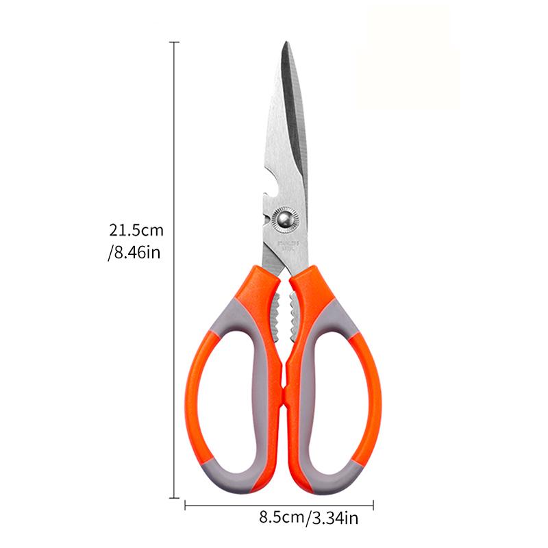 Multifunctional stainless steel household kitchen scissors chicken bone scissors barbecue strong scissors5
