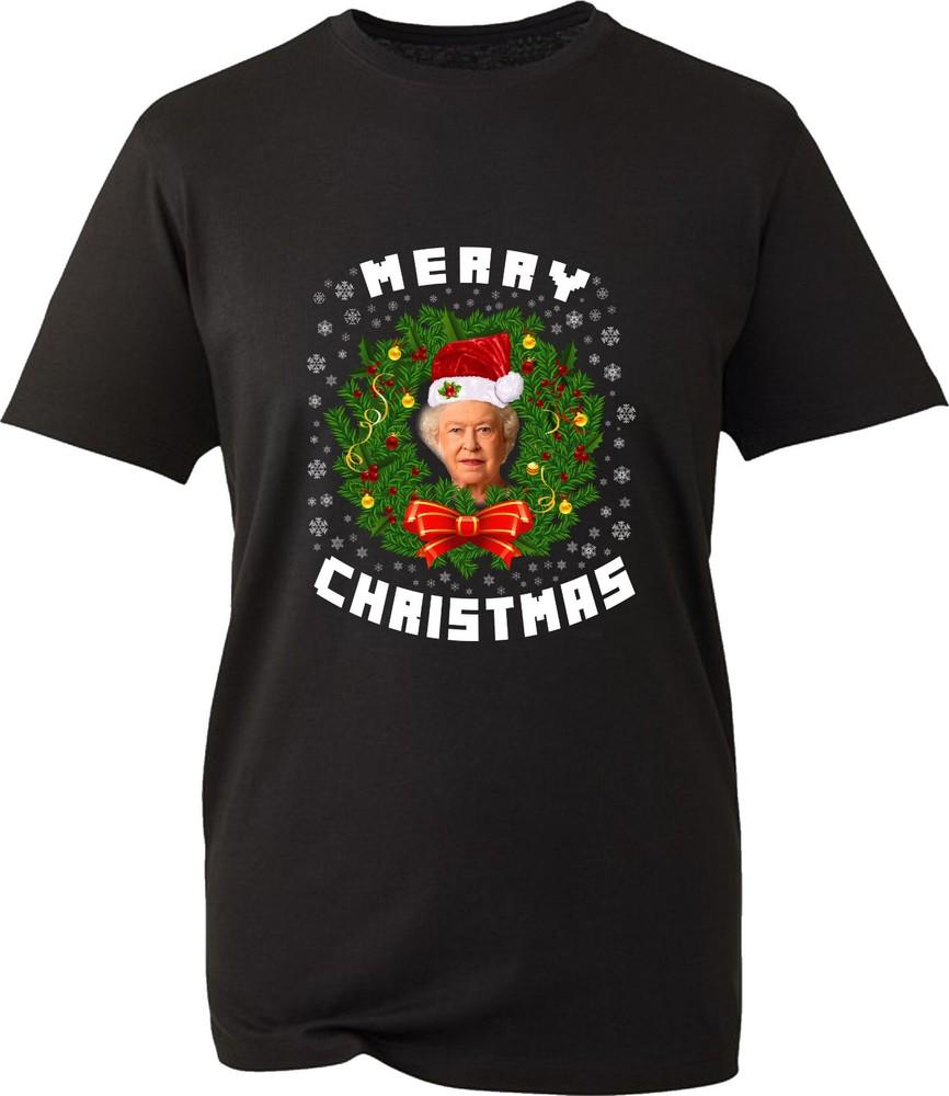 Queen Elizabeth Ii Merry Christmas TShirt British Royal Queen Xmas Memorial Top