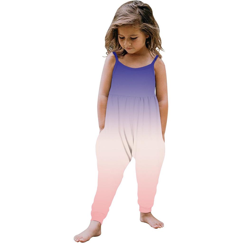 Летний комбинезон без рукавов для маленьких девочек, комбинезон, одежда
