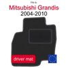 Velour Driver Floor Mat For Mitsubishi Grandis Minivan (2004-2010)