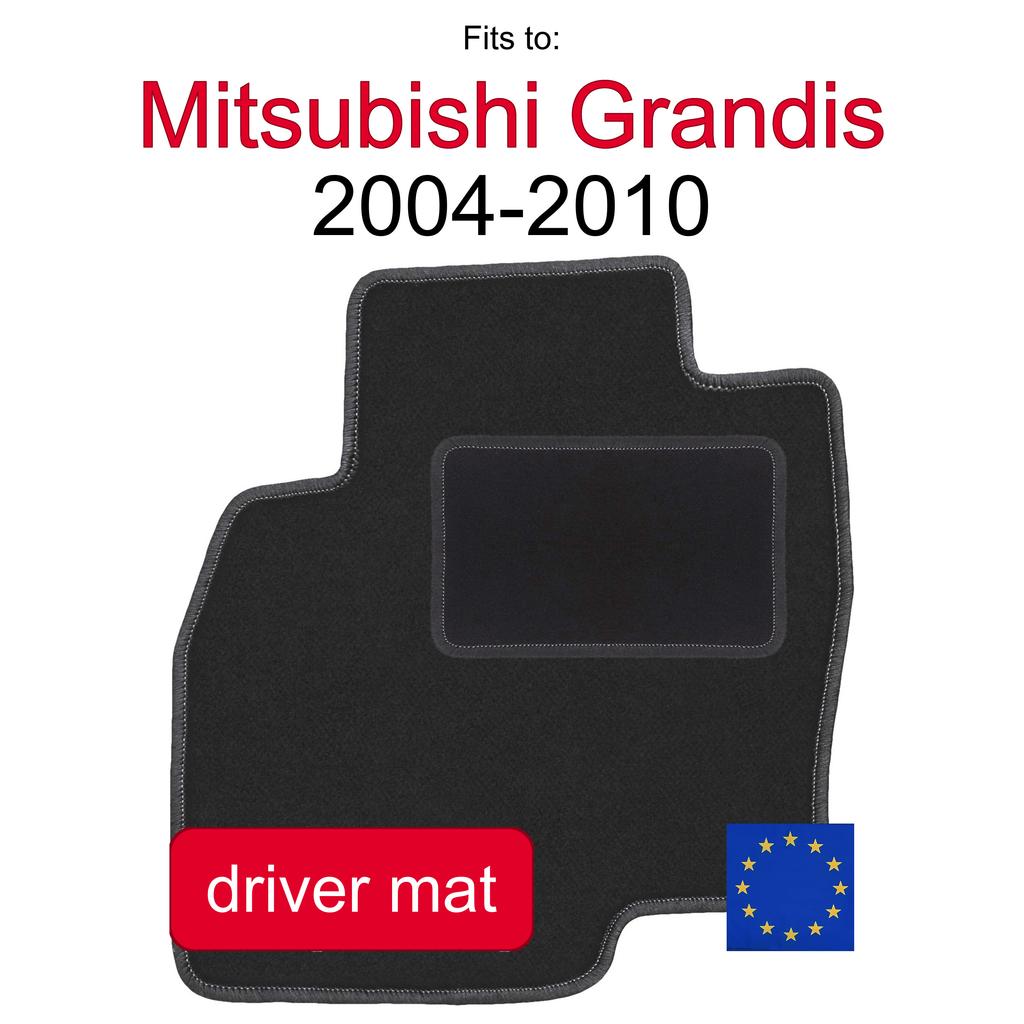 Velour Driver Floor Mat For Mitsubishi Grandis Minivan (2004-2010)