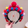 Pearl Chinese New Year Headwear Tang Suit Hair Hoop Ancient Style Red Hairband  Girls