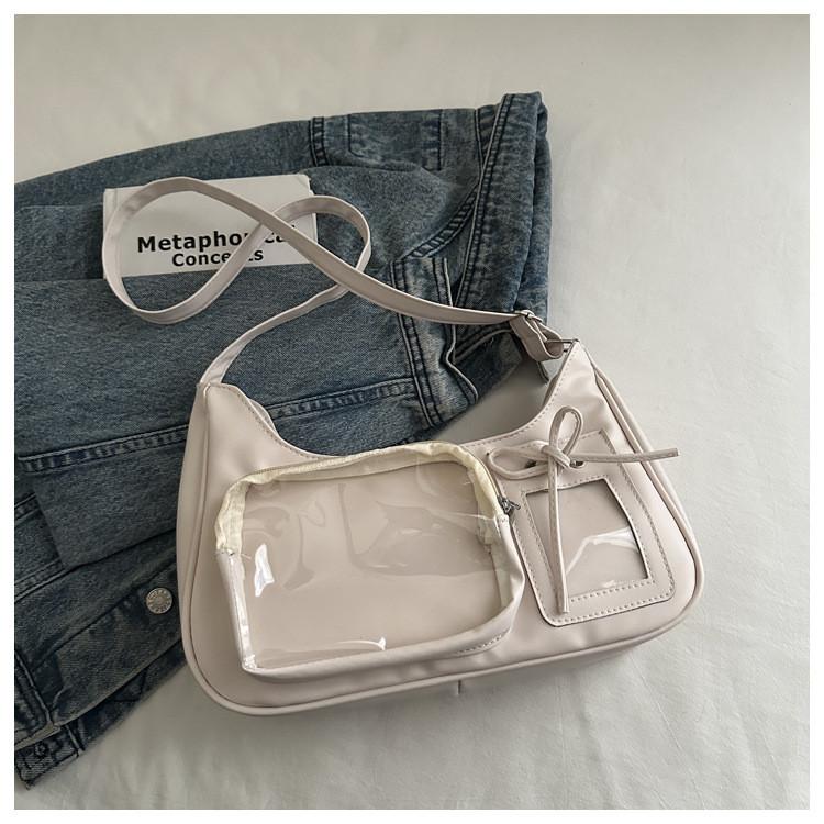 Girls Two Dimensional Transparent Tote Bag With Large Capacity For Daily Commuting