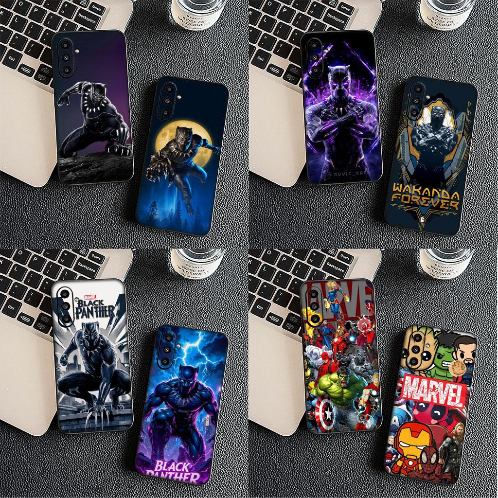 Black Marvel Panther Casing Phone Cover for Xiaomi Poco C71 C65 C85 X7 X6 X5 M6 M7 F6 F7 F8 Ultra Pro C75 Case