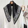 Classic French Black Polka Dot Polka Dot 100% Mulberry Silk Shawl Scarfs For Women Versatile 65CM Square Scarf Thin Shawl Scarf