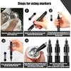 Permanent Art Marker Paint Pen DIY Reflect Markers Pen New Chrome Mirror Marker Pen