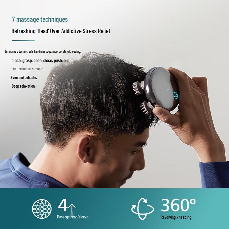 Philips Умная расческа-массажер для кожи головы, штепсель CN (адаптер в комплекте)