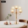 2Pcs 5-Arm Candle Holders, 21.5 Inch Gold Tabletop Candelabra, Candle Stand for Real/Simulation Candles, Perfect for Home Decor