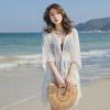 Women's Long White Swimsuit Coverup: Water-Friendly, Loose Fit, Perfect for Beach and Hot Springs.