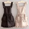 1Piece Cute Korean Style Apron Female Nail Shop Kitchen Coffee Overalls Home Cooking Cleaning Sleeveless Apron Kitchen Shop
