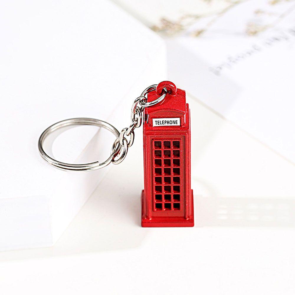 Creative Trendy Decoration Chain Red&Blue Mail Box Key Chain Fashion Accessories Key Ring Jewelry