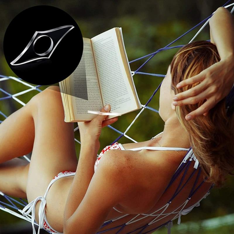 4 шт. Держатель для страниц книги для чтения Прозрачный акриловый разделитель Активная закладка для читателя Компактный и портативный для мягких или твердых обложек