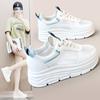 W3659 New Mesh Surface White Shoes  Spring and Summer Hollow-out Invisible Elevated Thick Bottom Students All-Match Breathable Mesh Shoes