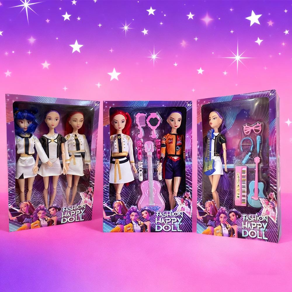 Высоко восстановленный персонаж! 30см Аниме K-Pop Игрушка из винила Охотник на демонов - Руми/Мира/Зои | Подарок на день рождения для девочек