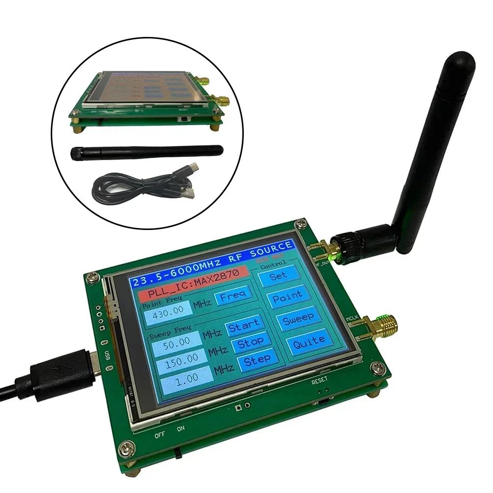 MAX2870 Rf Signal Generator Tyep-c Cable Antenna Source 23~6000Mhz High-Frequen Active Oscillator 25MHz Signal Output Interface
