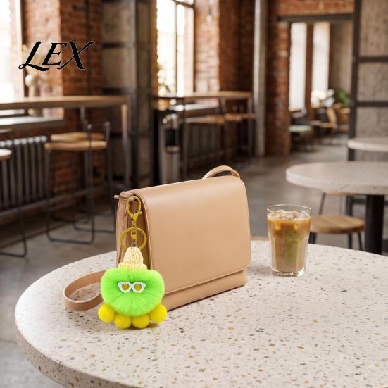 Soft Octopus Keychain Plush Keychain, Fuzzy Stuffed Sea Animal Bag Charm, Hanging Cartoon Accessory Knit Hat with Keyring for Backpacks and