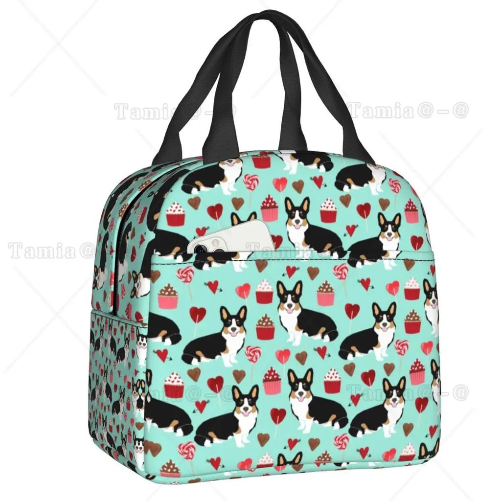 Кофе Welsh Corgi Dog Многоразовые ланч-боксы для женщин Водонепроницаемый охладитель Термосумка для еды Изолированная сумка для обеда для детей Школьники