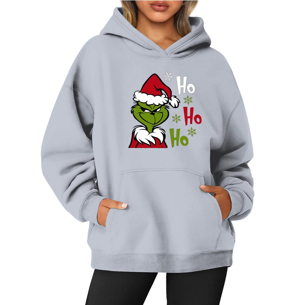 Женская однотонная толстовка с капюшоном и длинным рукавом с принтом