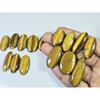 334Cts. Natural Tiger Eye Oval Cabochon Loose Gemstone 15Pcs Lot 28-30 MM C-717