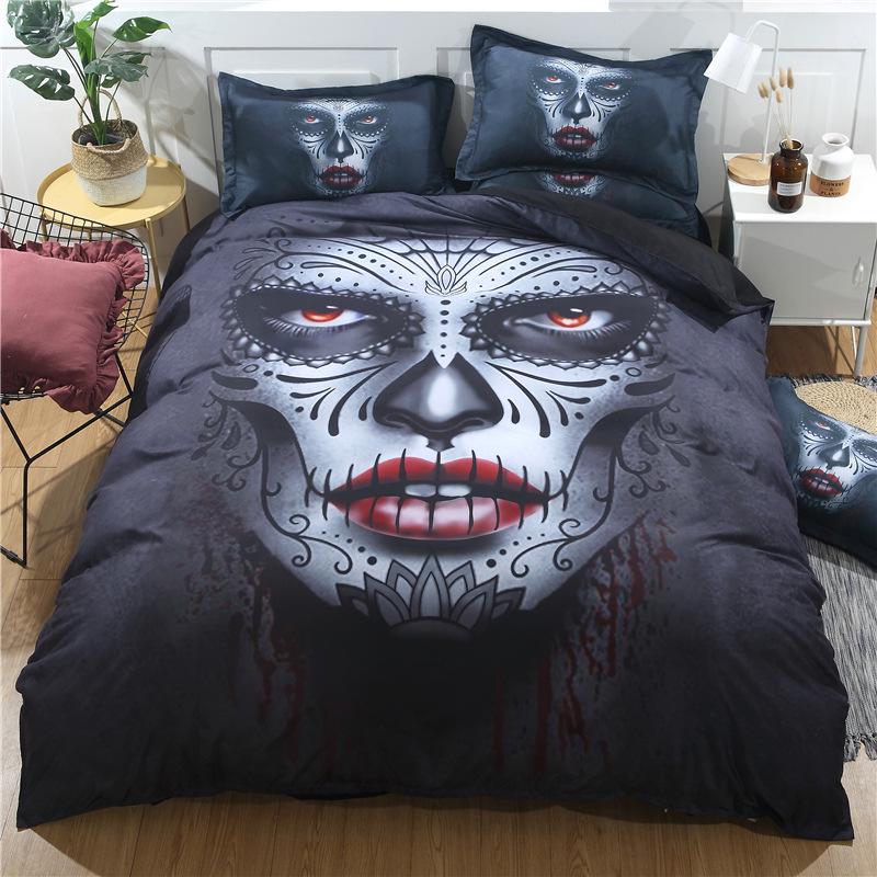 Sexy Beauty Skeleton Girl Bedding Set 3d Duvet Cover Polyester Comforter Cover Twin Queen King Single Size Luxury Fashion Gift