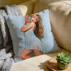 Cushion Cover  Washed Linen  Soft Breathable Decorative Case For Sofa Home SSabrina CarpenterS Singer Pillow cover