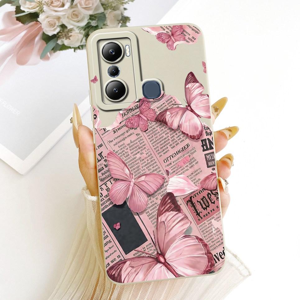 For Infinix Hot 20i 20s 20 Pro Hot 20 Play Phone Case Bow Pattern Flower Butterfly Girly Back Cover Silicone Soft Matte Casing