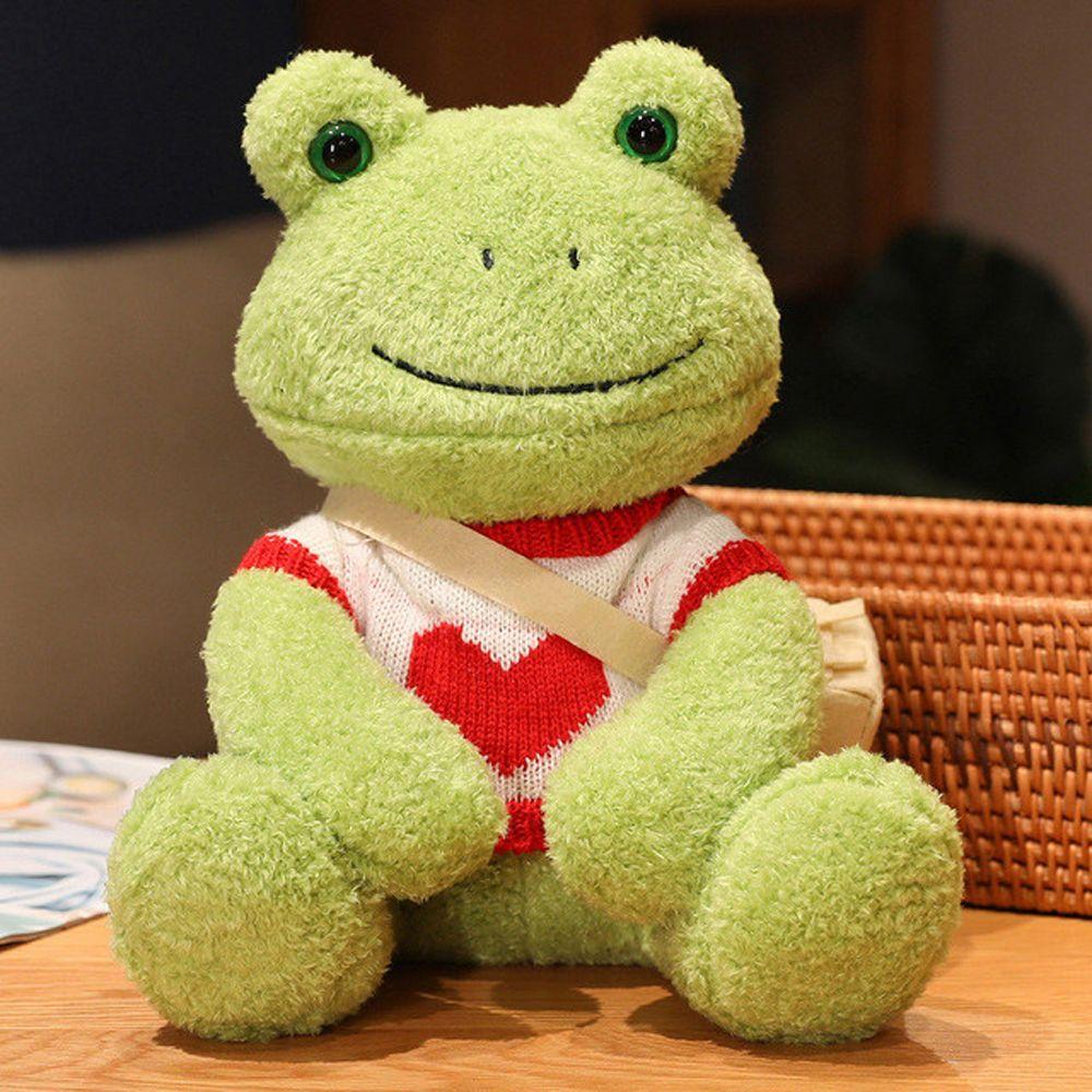 Soft Toy Cartoon Doll Stuffed Animals Sweater Frog Doll Frog Stuffed Toy Dressing Frog Plush Toy