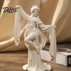 Изящная Танцовщица с Рукавами-Волнами, 3D-Печать, Древнекитайское Украшение, Элегантная Плавная Фигурка, Художественные Акценты для Чайной Комнаты, Традиционная Восточная Эстетика