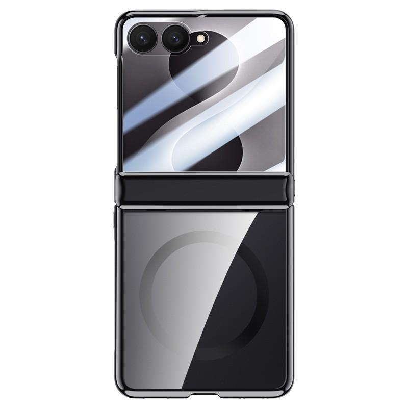 Case Galaxy Z Flip 7 8 Clear Electroplating Magnetic Shockproof Full Coverage Screen Protector Film Integrated