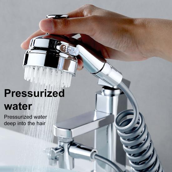 Водосберегающий внешний душевой комплект с пружинным шлангом, многофункциональная насадка для смесителя для раковины, гибкий пружинный дизайн, смеситель для раковины