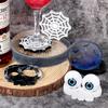 3pcs Silicone Molds For Epoxy Resin Coasters Skeleton Spider Web Cemetery Coaster Molds  Easter Craft Home Halloween Decoration