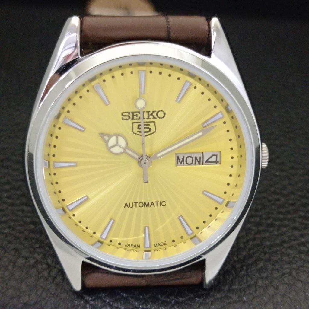 ВОССТАНОВЛЕННЫЕ МУЖСКИЕ ВИНТАЖНЫЕ ЗОЛОТИСТЫЕ ЧАСЫ SEIKO 5 AUTOMATIC 6309A ЯПОНИЯ a701706-5