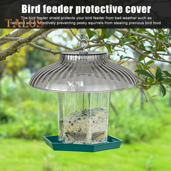 Пластиковый защитный купол для подвесной кормушки для птиц, водонепроницаемая кормушка для колибри, защита от дождя, перегородка для белок для улицы