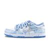 Nike Dunk Dreamy Ocean's Heart Slip Resistant Abrasion Resistant Low top Skateboard Shoes Unisex White Blue Silver DD1873-402(Team626-)