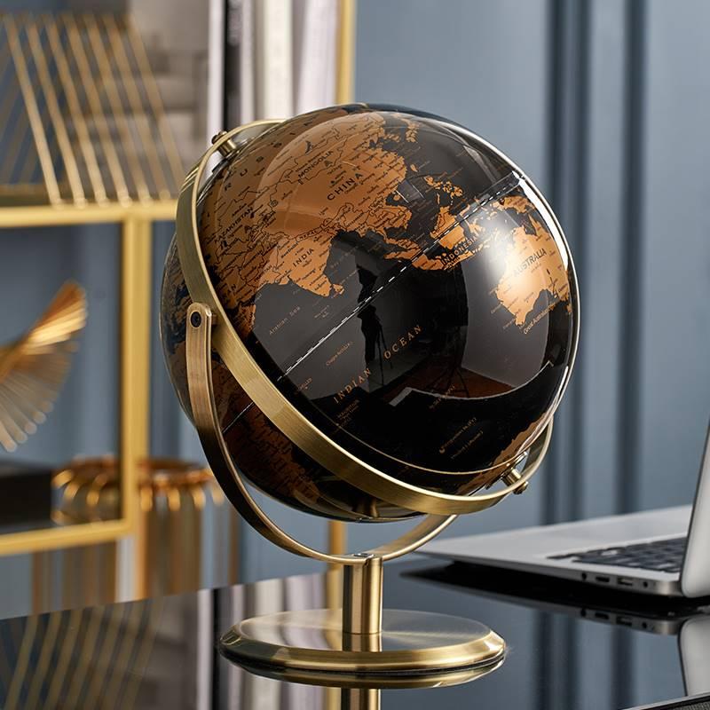 Modern light‑luxury high‑grade globe ornament, home soft decor for wine cabinet, office, study desk, entryway and living room