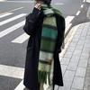Новый осенне-зимний полосатый шарф женский высококлассный универсальный шарф из искусственного кашемира утолщенный теплый шарф шаль