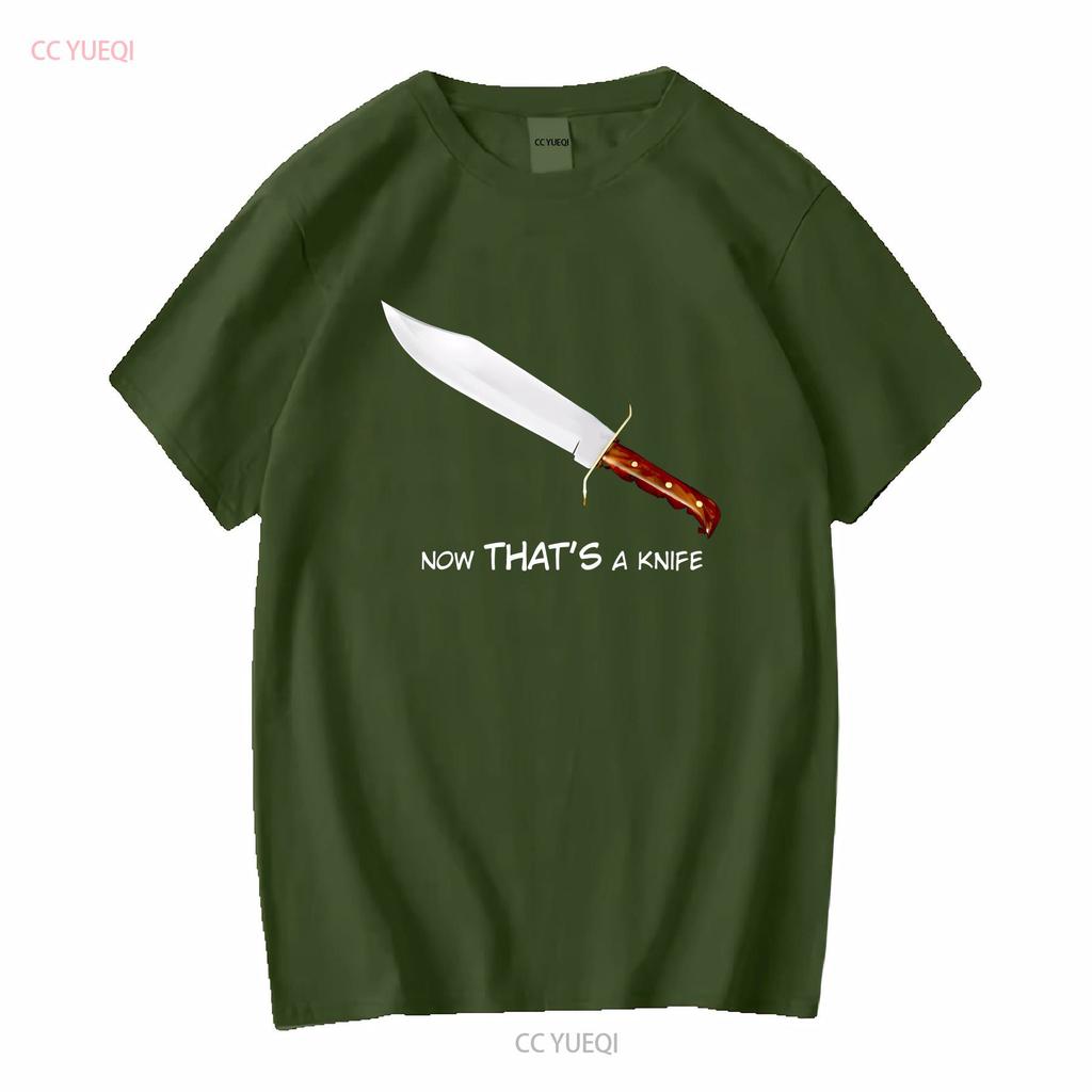 Crocodile Dundee Now Thats A Knife Funny Movie T Shirt Long Or Short Sleeves Vintage Washed Versatile Top For Everyday Wear