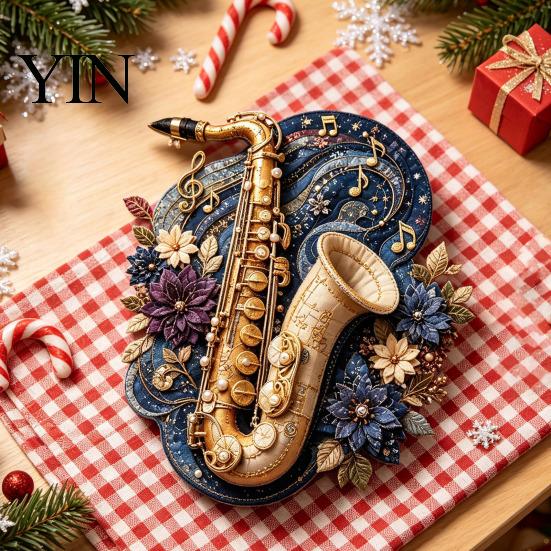 DIY Kits for Weekend Activities Patchwork Music Instrument Kit, Fabric Sewing Set with Pre-cut Craft Projects Families And Tools, Piano Violin