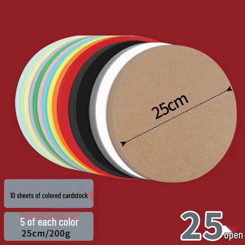 Двусторонняя черно-белая круглая крафтовая бумага для рисования.