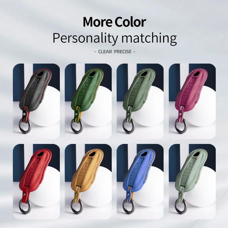 AABKR1 Car Key Bag Case Cover For Porsche Panamera Spyder Carrera Macan Cayman Cayenne 911 970 981 991 Car Key Cover Accessories