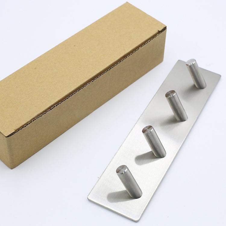 Wall Mounted Heavy Duty Coat Rack with 4 Stainless Steel Hooks Plant Pattern for Bathroom and Kitchen