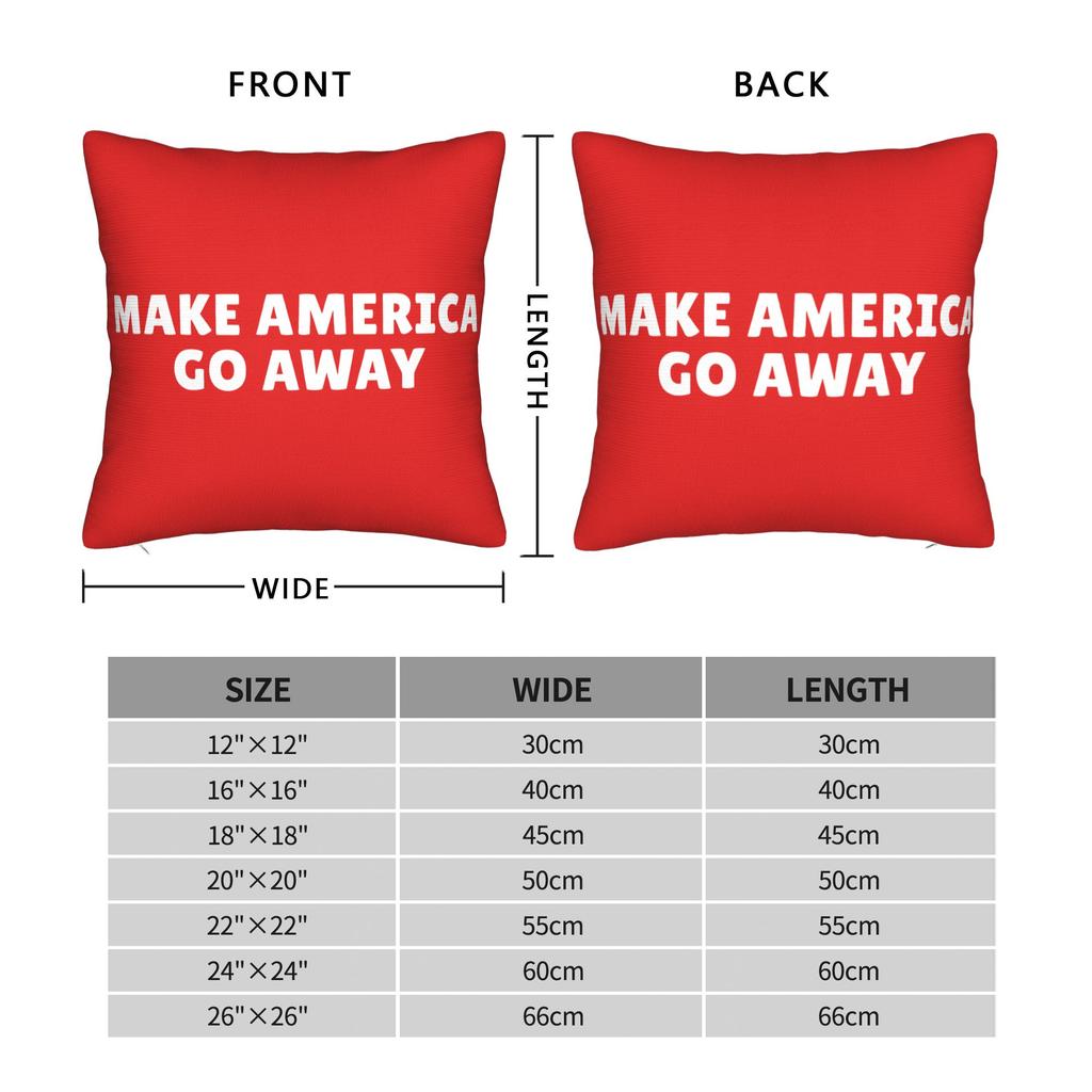 Make America Go Away MAGA Greenland Pillowcase Polyester Cushion Cover Decor Pillow Case Cover Bedroom Square 4040cm