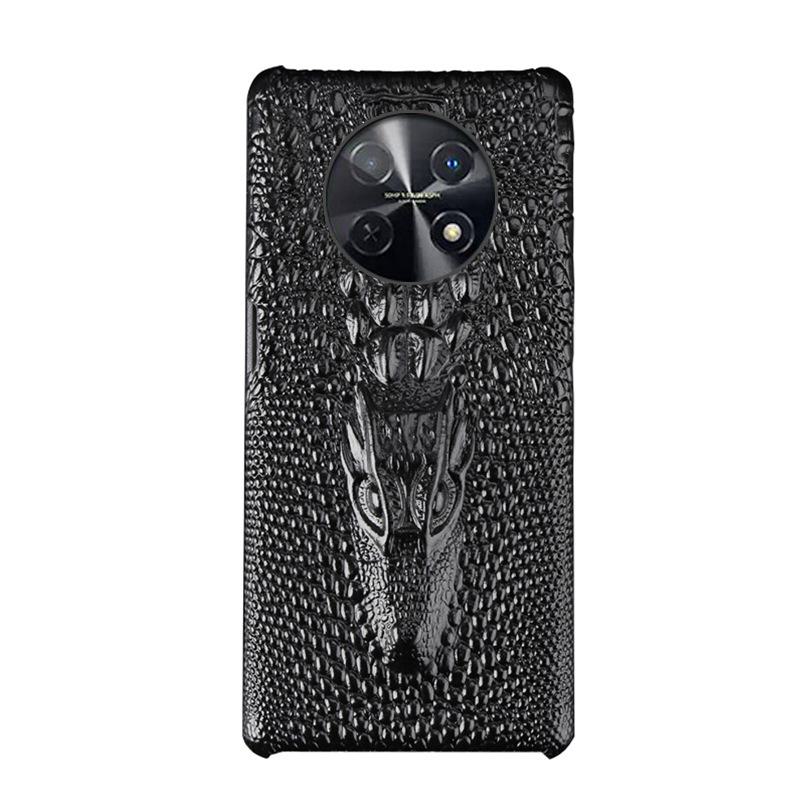 Кожаный чехол из воловьей кожи с тиснением в виде дракона для Huawei Enjoy 60 Pro: Премиальная защитная накладка половинного покрытия для Enjoy 20Plus.
