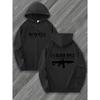 Vintage Autumn Winter Personalized Graphic Hooded Sweatshirt Men Print Fleece Pullover Drawstring Hood Oversize Clothes Top