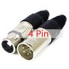 1Pcs Canon Plug Socket Male/Female Microphone Audio Xlr Connector 3P/4P/5P Contacts