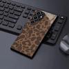 Счастливый чехол для телефона с леопардовым принтом из черного стекла, подходящий для Samsung Galaxy S26 S25 S24 S23 S22 S21 S20 FE/Ultra/Plus, противоударный